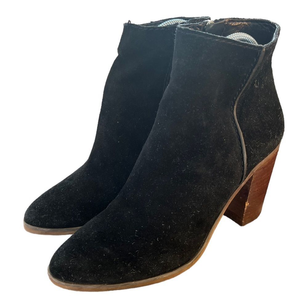 ALDO | Black Cow Leather Zipper Fall Winter Booties 8‎